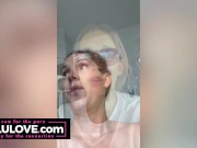 Babe rubbing lotion out of shower, spreading ass & pussy, detailing booty skin condition & more real life - Lelu Love 9/16