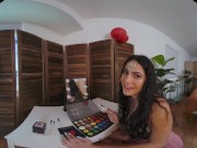 Latina babe Angel Gostosa gets her needy cunt filled with cum after some hardcore fucking in VR 4/16