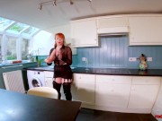 Big titty redhead wife shoves a big dildo deep into her cunt 3/16