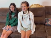 modest girls in the entrance were very cold and agreed to have sex with unfamiliar guys