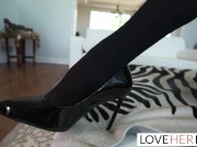 Blonde Stockings Footjob 1/16