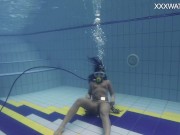 Hottest euro babes alone and naked in the outdoor pool filming each other 11/16