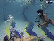 Hottest euro babes alone and naked in the outdoor pool filming each other 3/16