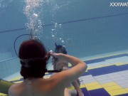 Hottest euro babes alone and naked in the outdoor pool filming each other 7/16