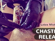 PROSTATE massage after CHASTITY PEGGING