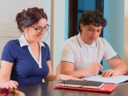 Shy teacher fucked a student