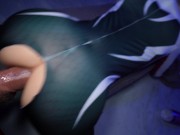 SPIDERGWEN drains CARNAGE'S MASSIVE COCK with all her HOLES and her TIGHT TEEN PUSSY CREAMPIED 7/16