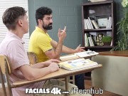 FACIALS4K Two Classmates Blow Multiple Facials On Cute Student 1/16