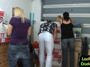 CFNM 3some strapon pegging by dominas 3/16