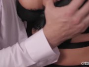 Hot Busty Blonde Milf shows Her Natural Big Boobs To Tempt Brad Into A Hardcore Fuck! 5/16