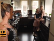 POV - Filthy foursome with stepmom Shalina Devine GF Missy Luv and her BFF Nata Ocean 3/16