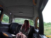 Fake Taxi - skinny redhead Francaise lady with juicy nips agrees to stop to try and fit a big dick inside her for orgasm 6/16