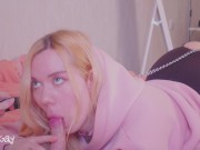 Silly step sis wants to go for a walk with a butt plug on leash, but gets anal fuck instead. 4/16