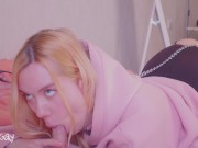 Silly step sis wants to go for a walk with a butt plug on leash, but gets anal fuck instead. 5/16