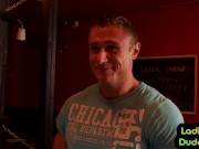 Femdoms 3way fucking guy with bottle 3/16