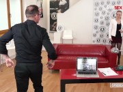 Hot BFFs Lady Bug & Sicilia Need Hot Hardcore Sex With Nerd Cock After Interview - VIP SEX VAULT 1/16