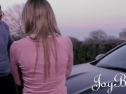 Naughty Cuties Ava Austen And Carly Rae Suck Cock Together During Swingers Threesome 1/16