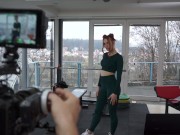 Beautiful Redhead Hottie Charlie Red BTS 2/16