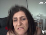 Busty German Babe July Johnson Sucks Pizza Guy's Fat Cock Then Rides Him Good - LETSDOEIT 13/16