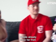 Busty German Babe July Johnson Sucks Pizza Guy's Fat Cock Then Rides Him Good - LETSDOEIT 3/16