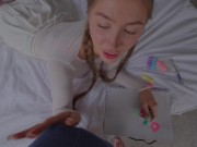 STEPSISTER ❤️ makes her FIRST BLOWJOB 💦 - EmiliaBunny 2/16