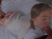 STEPSISTER ❤️ makes her FIRST BLOWJOB 💦 - EmiliaBunny 5/16