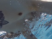 Blonde tattooed tight petite babe Mimi Cica swims clothes free 15/16