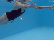 Blonde tattooed tight petite babe Mimi Cica swims clothes free 4/16