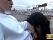 SISPORN. Sex with stepbro is fucked but brunette likes it so much 7/16