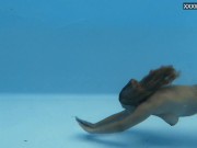 Irina blonde big tits and booty teen swims underwater and undresses 10/16