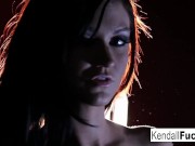 Kendall has fun getting wet 2/16