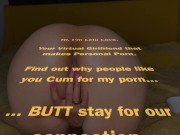 Babe fingering pussy & rubbing long pink fingernails with oily closeups & queefing & asshole puckers & JOI - Lelu Love 15/16