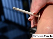 Victoria shows off her long legs 4/16