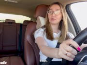 -More, more, I want deeper! "Fucked stepmom in car after driving lessons" 1/16