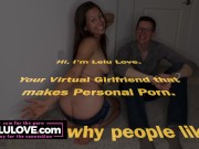 Homemade couple talking behind the porn scenes while she has her tits out about candid daily life and adventures - Lelu Love 1/16