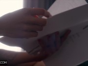 Deeper. Ebony beauty submits to her partner 1/16