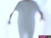 Steve Holmes Stretches Out Tiny Teen Pussy 1/16