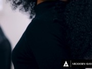 FFM Ebony Threesome With Hung Stud 2/16