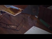 Inked sexy desert bound sub awaits earthly domination pleasure and flogging then rims her powerful doms ass 1/16