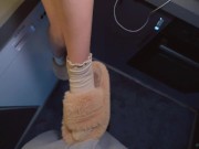 Curly horny neighbor makes a huge squirt if she is fucked hard 3/16