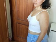 Neighbor surprises big ass Milf and helps her with her 