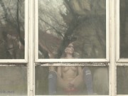 Jeny Smith got naked in the office. You could see her from outside 13/16