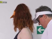 CFNM tennis femdoms in group HJ action 2/16