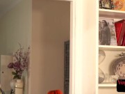 Voyeur redhead MILF seducing wanker 1/16