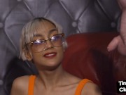 SPH femdoms jerking guy in CFNM group 6/16