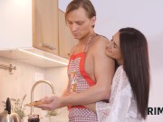 RIM4K. Househusband is shocked when wife starts licking his asshole 3/16