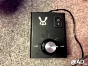 Furry girl in thigh highs pounded by fuck machine 16/16