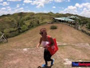 Thai GF could not wait to get her boyfriends big dick in her mouth in public 9/16