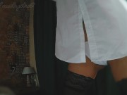Asian Tik Tok girl Nastystuf looks like a teacher, fucks sweetly in the ass, cum on my face (deep ba 3/16