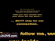 Babe exercising in tiny panties then behind porn scenes podcast w/ husband & vibrator masturbation double orgasm - Lelu Love 1/16